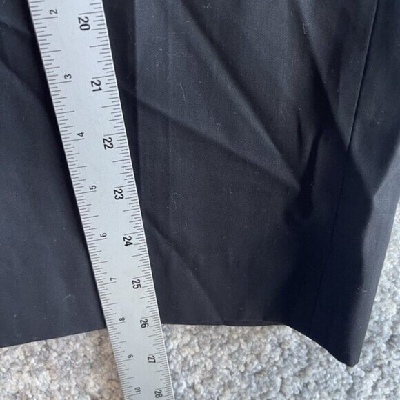 Theory Womens Cotton Pants Size 0 Black Career Office Dress Pants - Picture 5 of 8